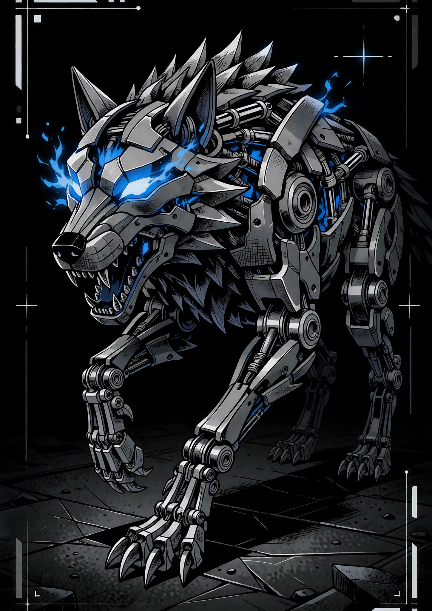 Blueprint Cybernetic Wolf