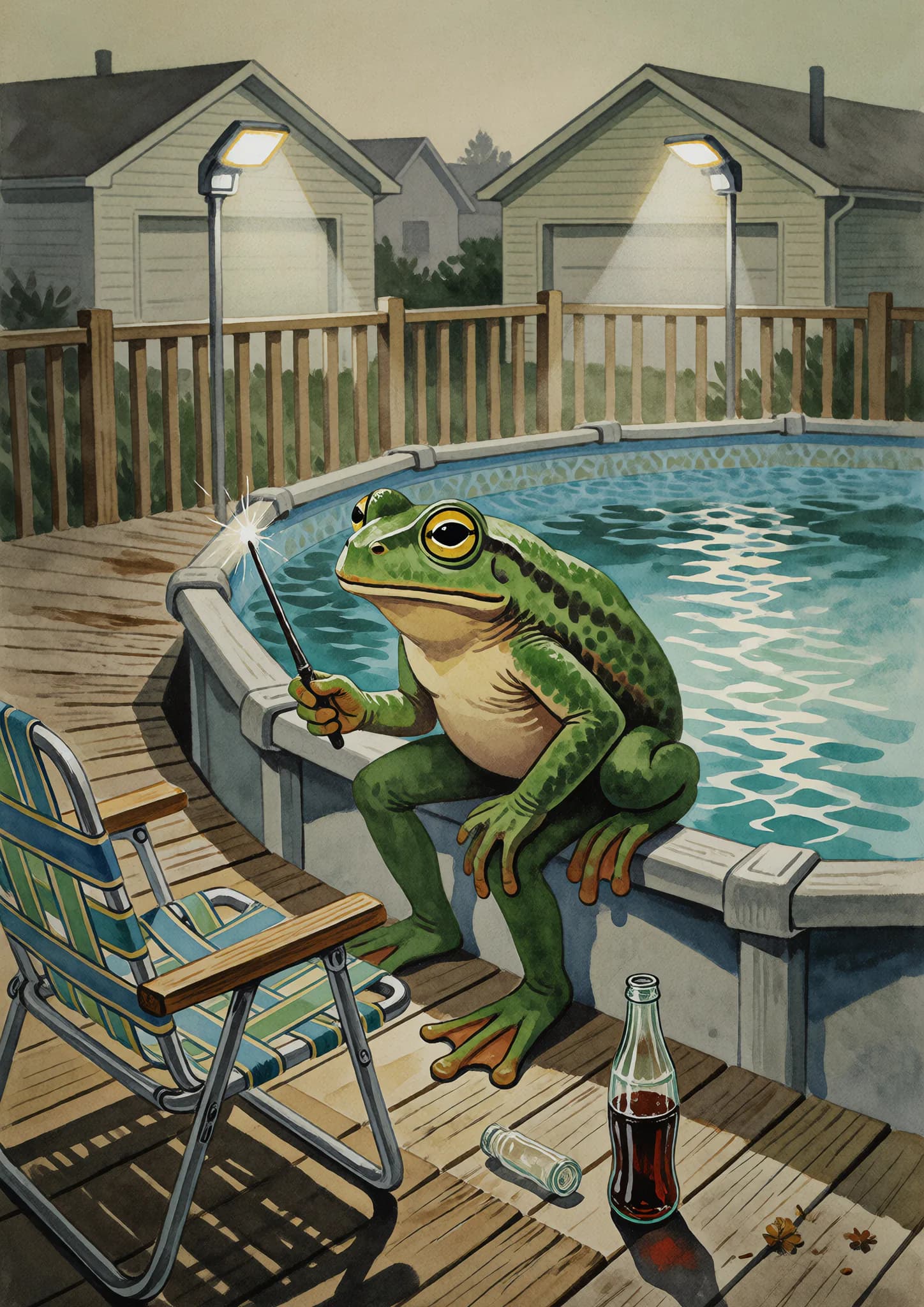 Loveland Frogman In Pool