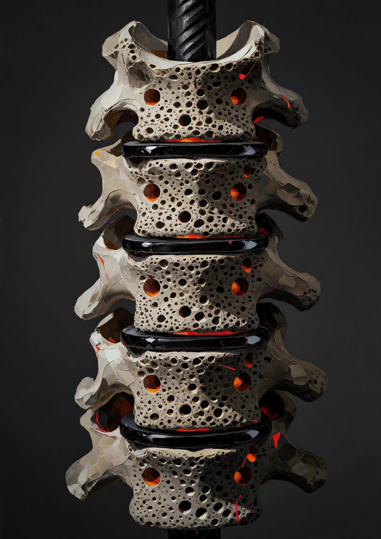 Pumice Vertebrae Stack