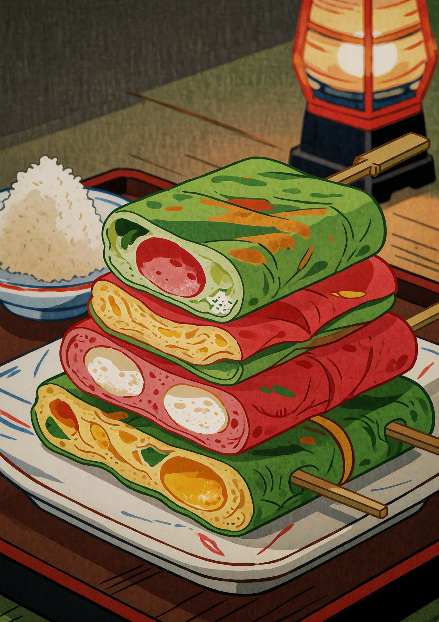 Tamagoyaki Skewers